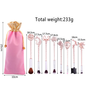 YUE 8 pièces métal pinceau de <span class=keywords><strong>maquillage</strong></span> Game of Thrones luxe poignée voyage ombre à paupières tache Blush <span class=keywords><strong>maquillage</strong></span> pinceau ensemble - Product Image 5