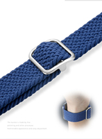 Bracelet en nylon tissé élastique avec boucle coulissante pour Apple Watch Series 12/11/10/9/8/7/6/SE/Ultra4, bracelet en tissu tressé