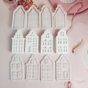 Casa de Playa Grande ecológica hecha a mano, herramienta de pastel de silicona S1190, casa gótica, 3 moldes de base para hornear PC - Product Image 3