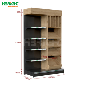 Estantería Moderna de Madera y Metal para Supermercado, con Estantes Ajustables, para Supermercados y Tiendas Minoristas - Product Image 2