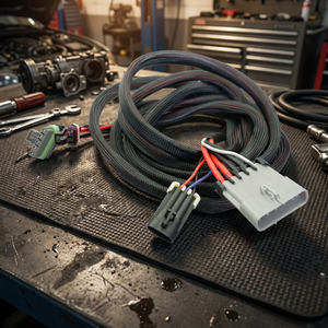 Harness Kabel Mobil Motor Kustom IP65 Bahan Karet PET PTFE Silika Gel Harness Kabel Mobil Kustom untuk Otomotif - Product Image 1