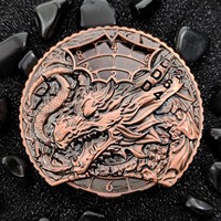 Ensemble de dés ronds en métal à roulette à angle droit sculpté écologique 7 en 1 pour les joueurs de jeux de rôle Dungeons & Dragons