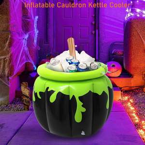 JOSEN Halloween Grand Seau à Glace Gonflable Géant en PVC Noir en Forme de Chaudron avec Agitateur Portable Étanche pour Décoration de Piscine - Product Image 2