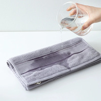 Usine en gros vente chaude de haute qualité 100% coton à longues fibres visage main serviette de bain avec broderie personnalisé éco-emballage