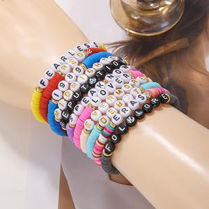 Populaire Personnalisé Lettre Polymère Argile Perle <span class=keywords><strong>Swift</strong></span> Bracelets Ensemble Eras Musique <span class=keywords><strong>Taylor</strong></span> 1989 Réputation Perlé Bracelets pour Femmes Filles - Product Image 3
