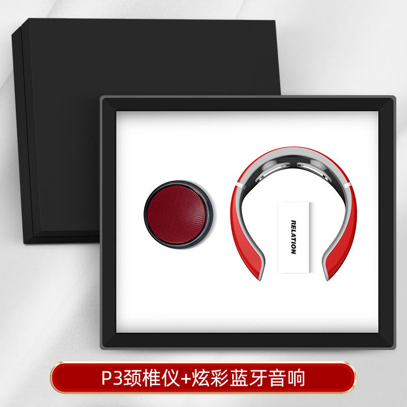 [Ensemble deux pièces rouge] Haut-parleur Bluetooth masseur de cou