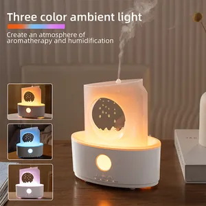 High Quality Aroma Diffuser With Essential Oils Ultrasonic Aromatherapy Diffuser Cool Air Humidifier With Flame