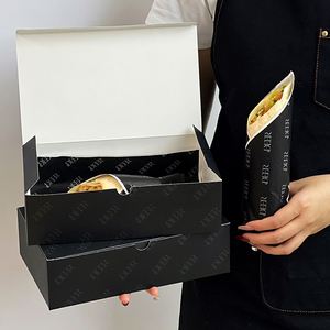 Sacs en papier kraft pour shawarma et pizza, écologiques, recyclables, avec poignée, biodégradables, noirs, logo personnalisé - Product Image 6