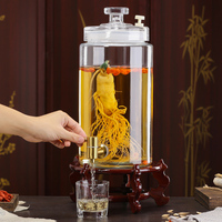 Niudali 10kg haut de gamme Design moderne épaissi bouteille de vin en verre pot d'alcool de cuisine pour la nourriture présente du vin médicinal de ginseng