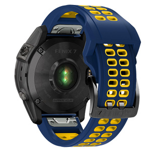 Bracelet de montre Sport pour <span class=keywords><strong>Garmin</strong></span> Forerunner, bracelet double couleur pour <span class=keywords><strong>Garmin</strong></span> 5X, bracelets en silicone 26 mm pour <span class=keywords><strong>Garmin</strong></span> Fenix 7/7X 22 mm 26 mm - Product Image 1