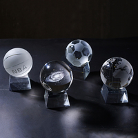 MH-SJ074 3D Laser K9 boule de cristal en gros usine verre boule de cristal beauté blanc clair Transparent cristal boule magique