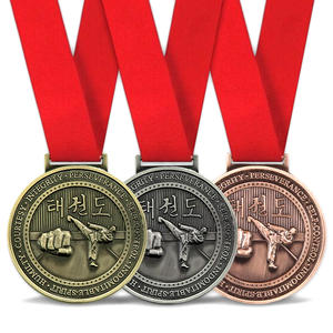 מותאם אישית מדליות אומנויות לחימה עם סרטים קארטה ג 'ודו טאקוונדו, דינמי & כבוד תחרויות וטקסי פרסים - Product Image 2
