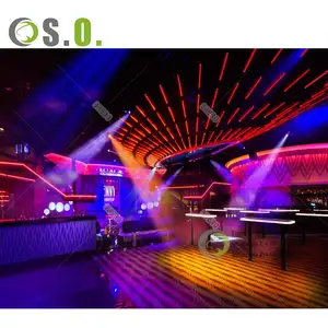 Custom strip hookah lounge basement bar nightclub vip furniture all black club sectional modular L shape nightclub bar sofa