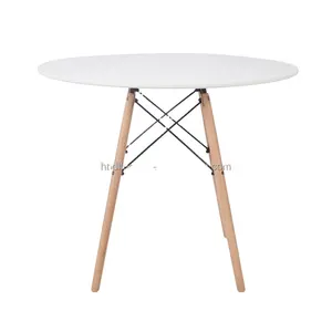 Лучшая цена, современная мебель, круглый обеденный стол с деревянными ножками из бука, стол из бетона
