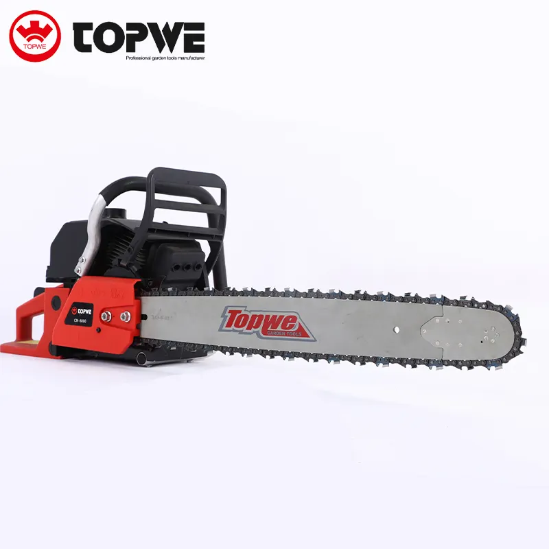 TOPWE Big Discount Chain Saw Wood Cutting Machine Air-cooled Saw 82cc Chainsaw