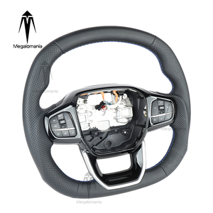 พวงมาลัยหนังคาร์บอนไฟเบอร์แบบกำหนดเองเหมาะสำหรับ Ford Transit Tourneo C-MAX KUGA ST V348 Mk8 2018 2019 2023 <span class=keywords><strong>2021</strong></span> 2022 - Product Image 3