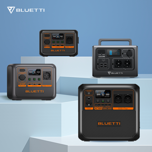Bluetti Durable Emergency Power Station 500W 1000w 2000W  3000w Portable Solar Generator Solar System House