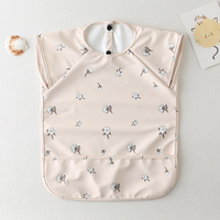Bavoirs personnalisés pour bébés, fermeture à bouton imperméable, lavable, élasthanne/coton