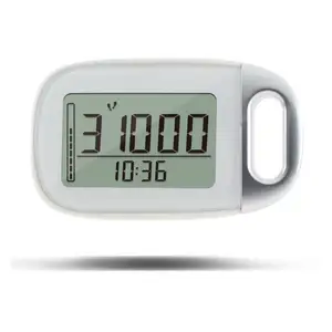 J&R 3D Active 7 Days Memory Burned Calorie KM/Miles Walking Distance Target Setting Time Display Accurate Step Counter Pedometer