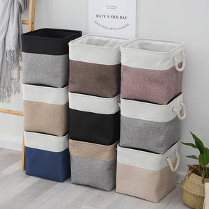 Pliable Enfants Bébé Tissu Panier De Rangement Carré <span class=keywords><strong>Toile</strong></span> Jeans Collection Boîte Accueil Organisation Bin - Product Image 3
