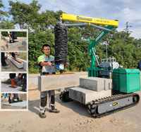 Transporteur à vide automoteur sur chenilles de 1 tonne, 9,6 kW, moteur diesel, pour le levage de briques