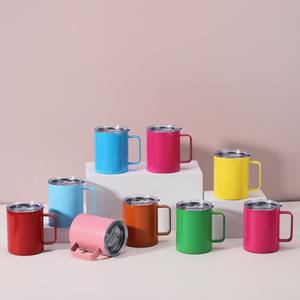 Vaso de Acero Inoxidable de Doble Pared con Asa, Vaso Térmico Aislado de 12 oz, Vaso Térmico para Exteriores - Product Image 3