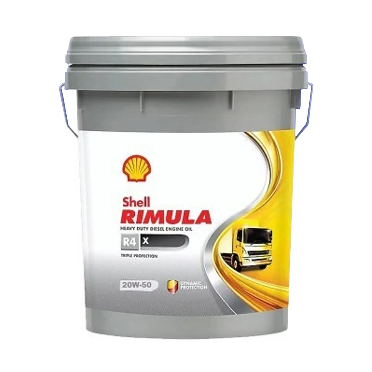 Shell Rimula R4 X SAE20W-50 Taille 18 Litres Qualité normale pour moteurs diesel Conçu pour servir de film protecteur pour les pièces de moteur
