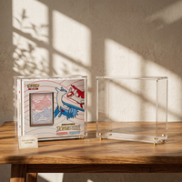 Étui de présentation magnétique en acrylique personnalisé de qualité supérieure pour boîte cadeau de cartes d'anime Orange Fox, protection UV à 99 %, aimant N52, support anti-poussière