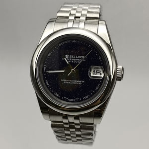 Montre mécanique pour homme NH35 Simple Fashion Brand SEILOCE, design romantique avec étoiles, étanche, en acier inoxydable - Product Image 3