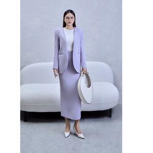 Blazer élégant pour femme vietnamienne, minimaliste, pour le bureau, entièrement uni, sans col, ensembles pour femmes disponibles en plusieurs couleurs KA13 - Product Image 6