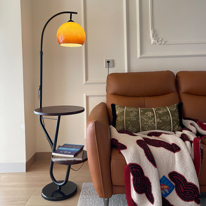 Lampada da Terra Antica per Soggiorno, Accanto al Divano, Lampada da Comodino per Camera da Letto, Lampada d'Angolo Monoblocco - Product Image 4