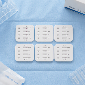 Prueba Rápida en Cassette para Detección <span class=keywords><strong>de</strong></span> Enfermedades Infecciosas, Combo POCT HCV HIV1/2 TP HBsAg, Multiobjetivo, 1 Unidad - Product Image 1