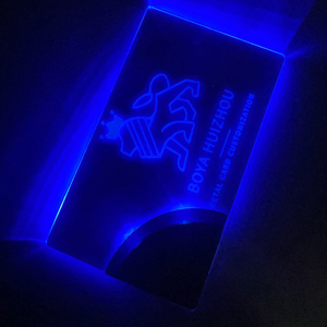 บัตรธุรกิจโลหะแบบกำหนดเองของ BOYA พร้อม NFC LED ดีไซน์สไตล์นางฟ้า สำหรับงานศิลปะและของสะสม - Product Image 5