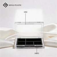 Palette de fards à paupières transparente 6g, 6 couleurs, emballage vide pour maquillage, poudre à sourcils, palette nude