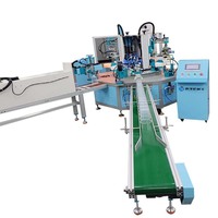 Machine de sérigraphie rotative semi-automatique à tasse carrée personnalisée en usine pour l'impression multicolore et multi-surfaces