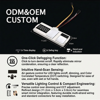 Interruptor Táctil Inteligente con Sensor de 5A 12W 12V, IP23, ABS, con Función Antivaho y 2 Años de Garantía para Espejo de Baño