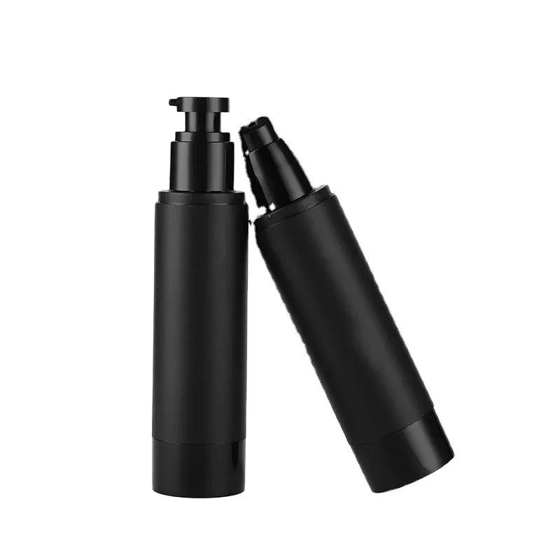 Flacone con pompa airless di buona vendita flaconi di plastica da 100 ml airless black instock