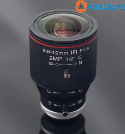 Rekabetçi cctv lens 3 megapiksel manuel Iris Lens 6-12mm 1/1.8 "C Mount Lens