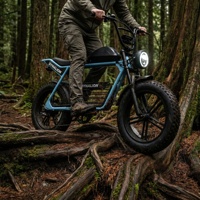 Vélo électrique tout-terrain à pneus larges de 20 pouces avec freins à disque hydrauliques, prêt pour les sentiers de gravier et les routes forestières