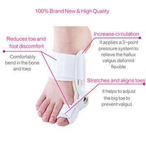 Attelle ajustable pour hallux valgus (1 ou 2 pièces) – Correcteur et séparateur d'orteils en ABS pour soulagement de la douleur au pied et soin des ongles – Vente en gros - Product Image 3