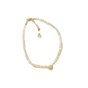 Pulsera de Perlas Redondas de Agua Dulce WENCHI para Mujer, Verano 2025, 16 cm con Cadena de Extensión de 3 cm para la Nueva Temporada - Product Image 2