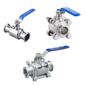 Vanne papillon manuelle en acier inoxydable de qualité alimentaire, installation rapide, vanne de retenue Q81F-16P, pince de serrage, vanne à bille sanitaire en trois parties - Product Image 3