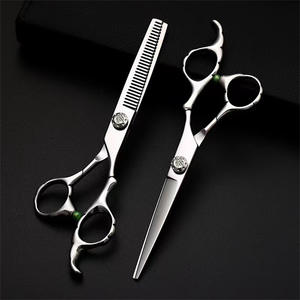 Tijeras de Peluquería Suzhou de 6 Pulgadas, Tijeras de Entresacar Planas de Acero Inoxidable para Diestros, Uso en Salón de Belleza, con Bolsa - Product Image 1