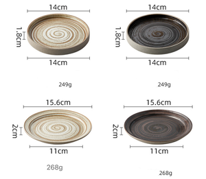 แก้วกาแฟเซรามิกทำมือสไตล์วินเทจพร้อมจานรอง ชุดแก้วน้ำนม น้ำเปล่า สำหรับอาหารเช้า - Product Image 5