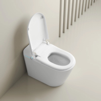 Toilettes au sol intelligentes modernes aux normes canadiennes WC automatique en céramique avec télécommande et chauffage du siège pour la salle de bain