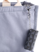 Porte-clés de luxe en cuir PU personnalisé petit porte-baume à lèvres étui portable pour rouge à lèvres sac boîte à cosmétiques