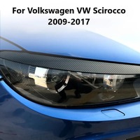 2009-2017 pour Volkswagen Scirocco Sports voiture de luxe phares sourcils dans Piano noir autocollant Installation