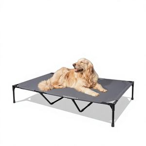 Lit pour chien rectangulaire <span class=keywords><strong>en</strong></span> acier inoxydable transfrontalier, grand lit surélevé pour animaux de compagnie <span class=keywords><strong>en</strong></span> plein air, résistant à l'humidité, respirant, quatre saisons - Product Image 1