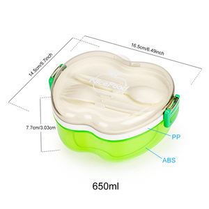 Boîte alimentaire en plastique sans BPA en forme <span class=keywords><strong>de</strong></span> pomme avec compartiment <span class=keywords><strong>de</strong></span> rangement <span class=keywords><strong>pour</strong></span> couverts, boîte <span class=keywords><strong>de</strong></span> <span class=keywords><strong>conservation</strong></span> portable <span class=keywords><strong>pour</strong></span> enfant, boîte à <span class=keywords><strong>salade</strong></span> scellée - Product Image 4