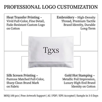 Pochette de luxe en tissu de coton doux avec nœud en ruban, petite pochette à bijoux, pochette textile personnalisée avec logo, prix d'usine